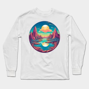 Surreal Dreamscape: Lake of Serenity Long Sleeve T-Shirt